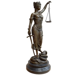 铜雕塑正义女神铜像摆件家居装饰品创意礼品客厅玄关书房摆设