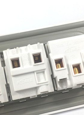 118型1开单控十孔插座家用墙壁暗装插板三位10A双开关5孔155*75*1