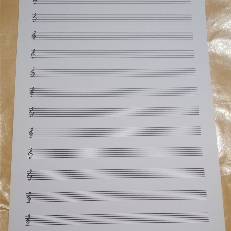 4 .5 .6线谱本子音乐五线谱专用纸单面乐谱本活页50张装A4纸忆