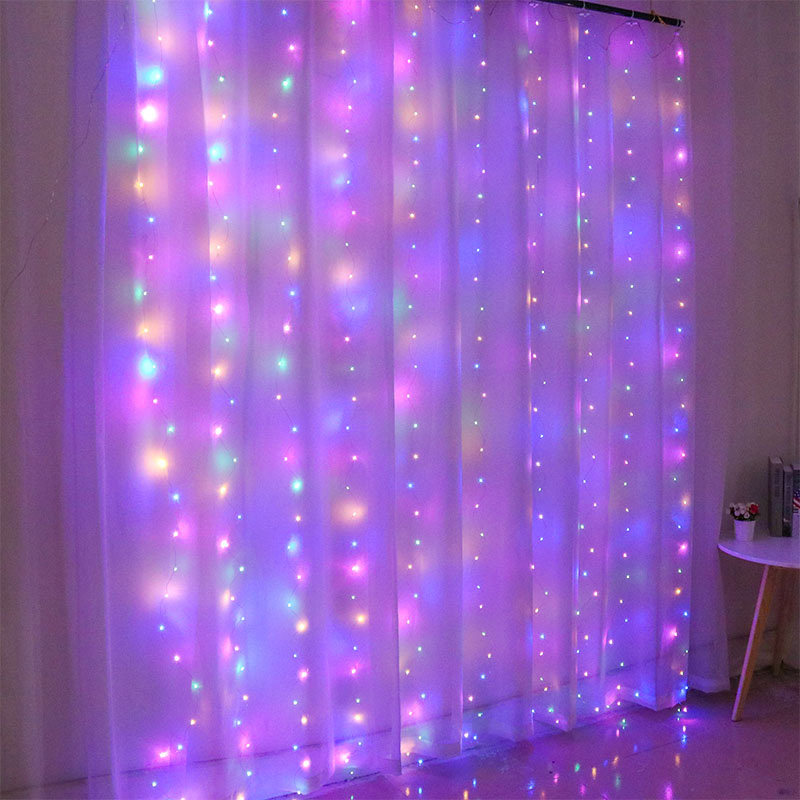 led铜线灯串窗帘灯瀑布灯网红房间装饰灯带阳台星星灯USB电池遥控,节庆用品/礼品,装饰灯,淘宝优惠券,粉丝福利购,淘宝优惠卷