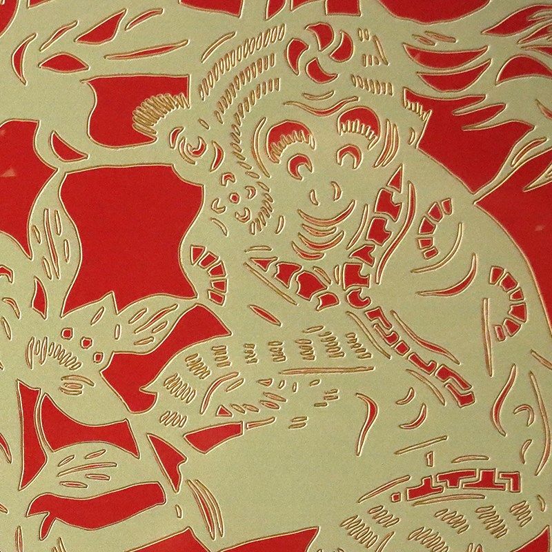 福之十二生肖铜雕画玄关装饰画黄铜手工錾刻高级壁画客厅走廊挂画