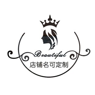 美容院装饰品大厅布置背景墙面收银吧台网红创意美甲店铺logo定制