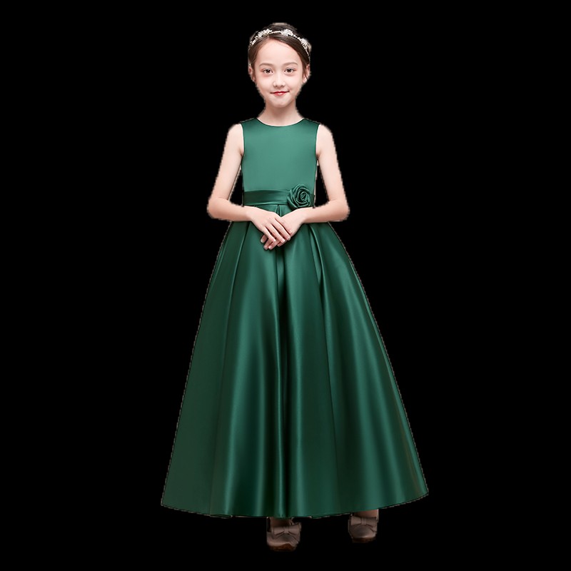 儿童管乐团音乐会礼服女童公主裙高端礼服主持人小礼服古筝演出服