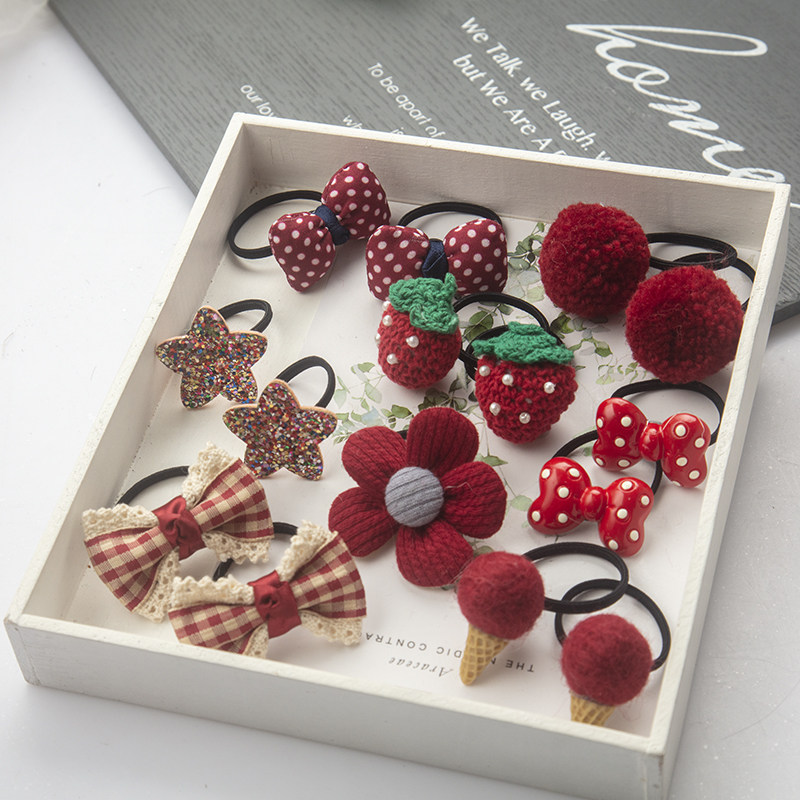 韩国新款薄纱雪纺星星可爱公主蝴碟结宝宝儿童发绳饰品礼盒套装,童装/婴儿装/亲子装,发饰,淘宝优惠券,粉丝福利购,淘宝优惠卷