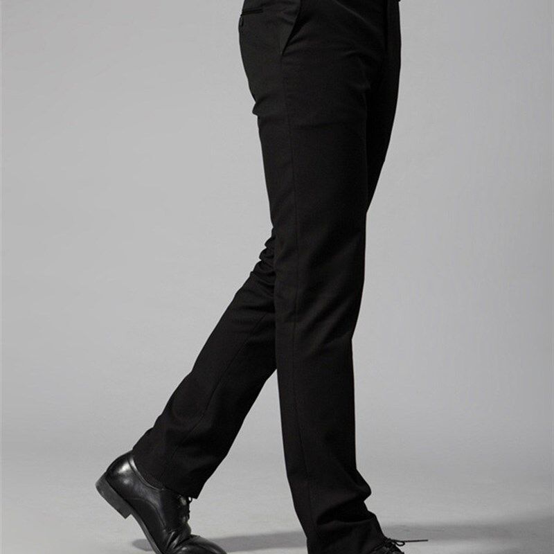 秋款2000职业休闲商务免烫抗皱男装小窄脚修身铅笔正装西装裤G