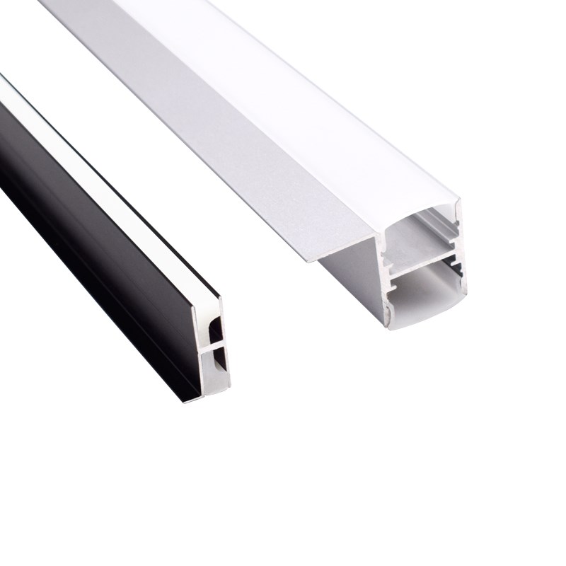 免开槽卡15~18mm双面上下发光层板灯带衣柜酒柜体明装线型灯铝槽