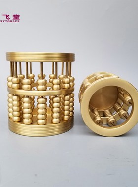 加厚铜笔筒算盘书房用品教师老师办公礼品古铜摆件孔子老子笔筒