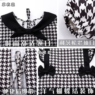 帆布罩衣女新款大人长袖围裙家用厨房2022洋气防污围腰做饭工作服