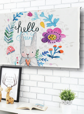 挂式电视机罩防尘罩布艺壁挂液晶曲面电视罩防尘罩电视套324255寸