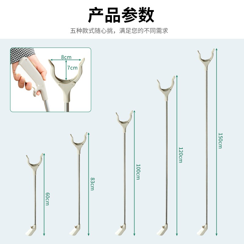 垃圾夹子拾物器不锈钢加长家用夹工具环卫专用长柄捡取物卫生钳子