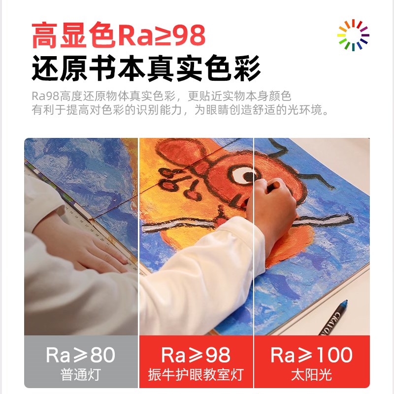 国标教室灯护眼吊杆全光谱家用支架格栅学校教室专用黑板灯照明灯