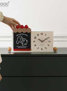 EMITDOOG入户玄关装饰时钟摆件家居客厅饰品电视柜酒柜摆放式钟表