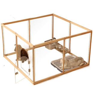 狗围栏室内宠物小型犬带顶亚克力狗狗猫笼子家用封顶隔离猫围栏