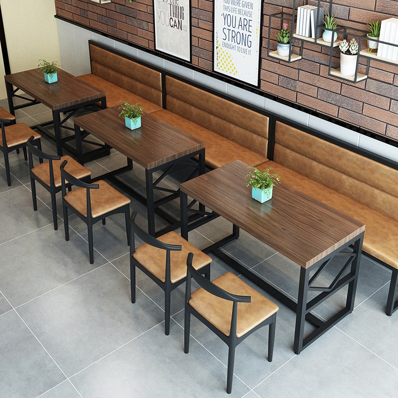 工业风卡座沙发组合饭店烧烤店餐馆餐桌椅清吧商用火锅店酒吧桌椅