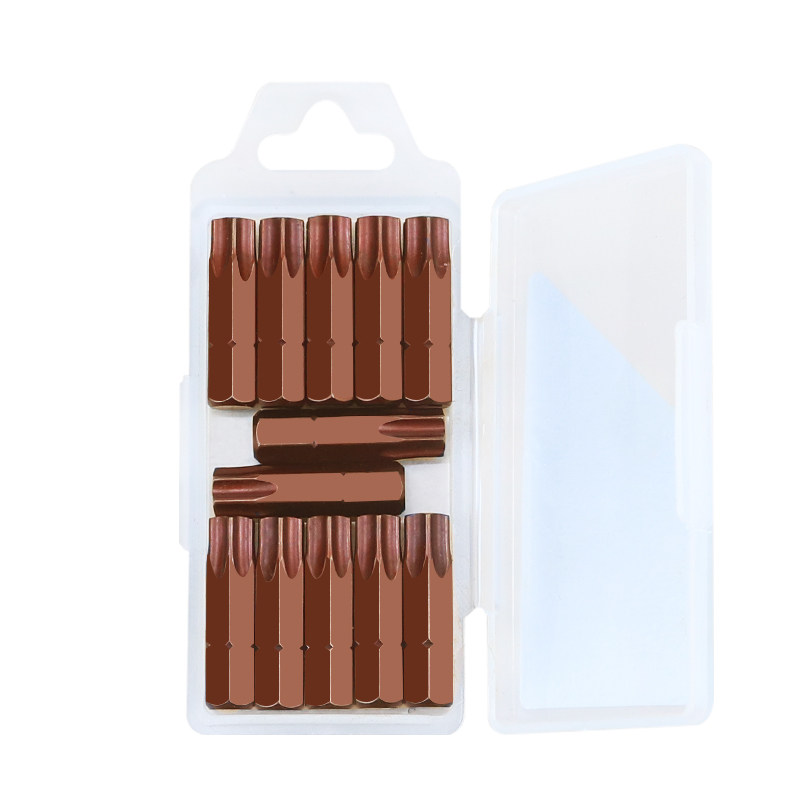 25mm梅花短批头磁性TT40T30T25T20电动螺丝刀头六角6.35批嘴十字