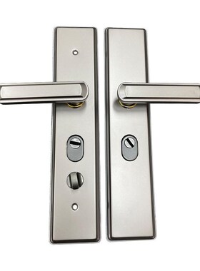 防盗门把手家用防撬古铜铁灰色双拉簧拉手多功能通用门锁面板加厚