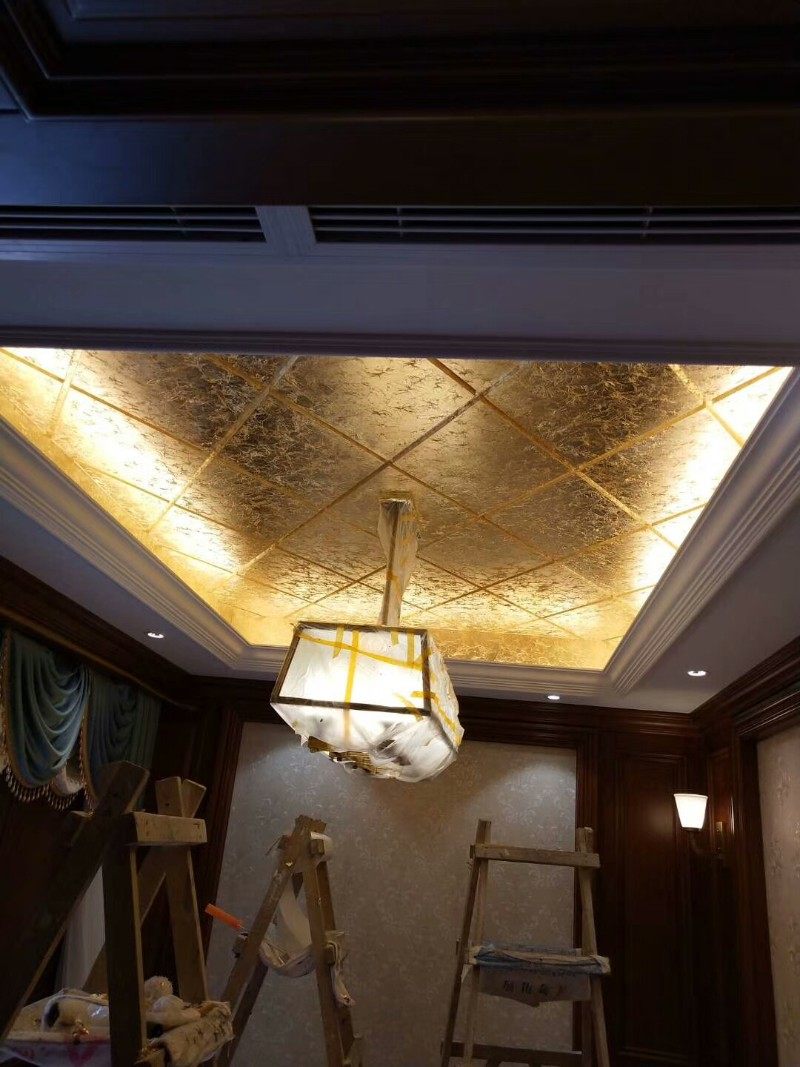 家俱线条贴铜箔金箔金泊金铂纸装修壁纸艺术画工笔国画14cm一千张