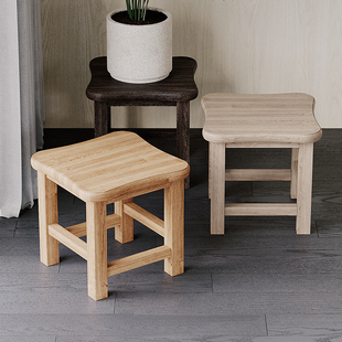 小木凳子实木方凳家用客厅矮凳板凳茶几凳换鞋凳木头凳子结实耐用