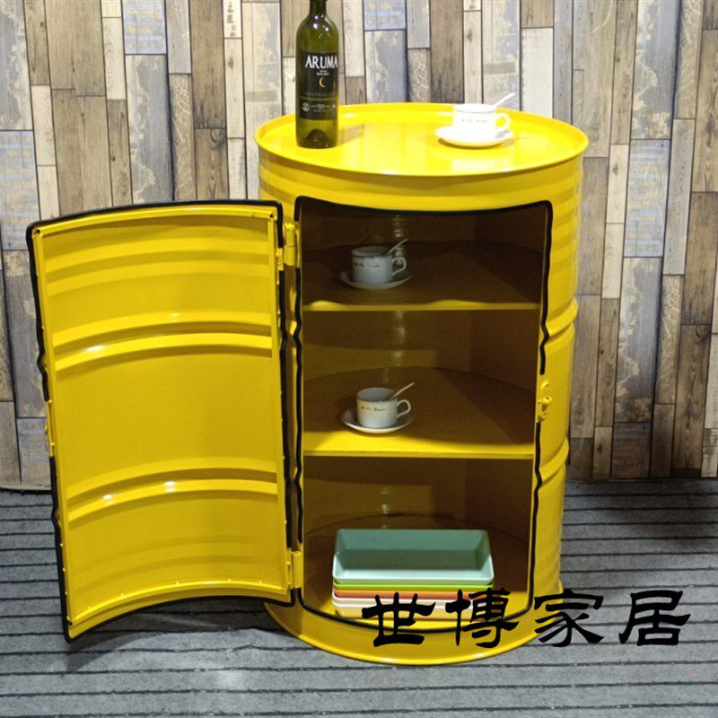 油桶改造酒吧桌LOFT储藏柜商用创意复古吧台桌个性装饰成列收纳柜,住宅家具,大理石餐桌,淘宝优惠券,粉丝福利购,淘宝优惠卷
