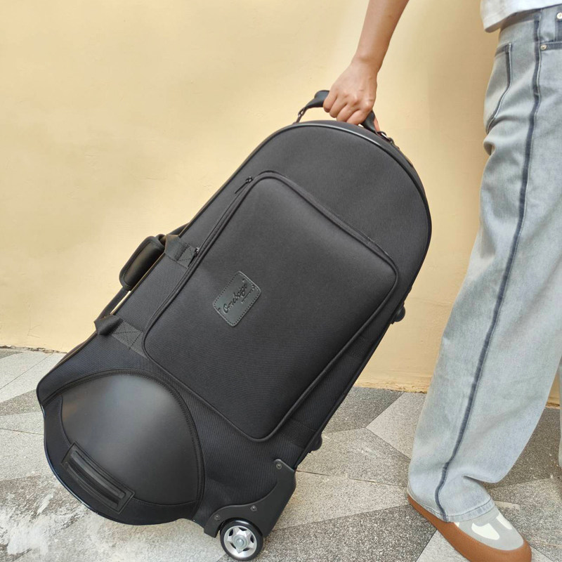 防水防摔立键上低音号箱包滑轮款大抱号 次中音号箱包硬壳可双背
