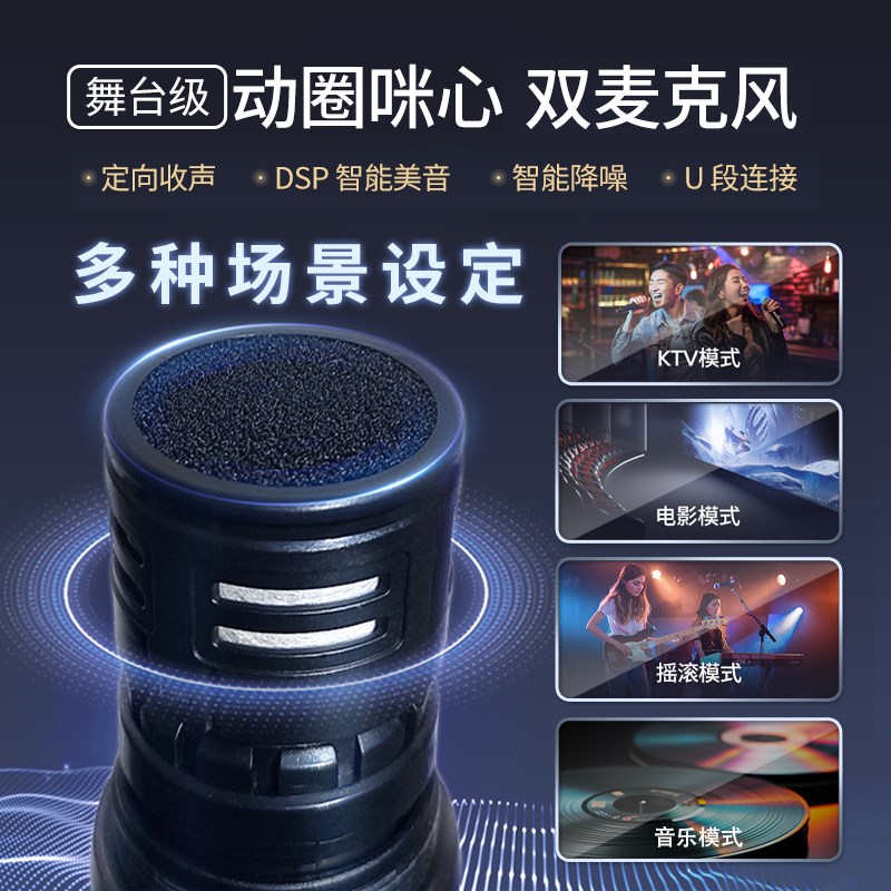 唱吧家庭ktv音响套装卡拉ok唱歌机k歌连接电视全套设备麦克风L11