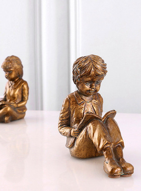 北欧书柜书房美式小摆件装饰品桌面桌上书挡儿童书立书靠创意家居