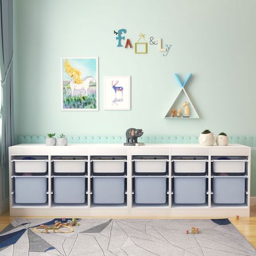 儿童书架玩具收纳架柜电视柜儿童柜实木儿童房舒法特置物架收纳柜