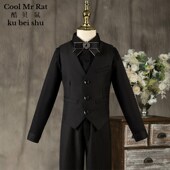 儿童西装 小主持人礼服高端花童学生中大童钢琴演出服 马甲男童套装