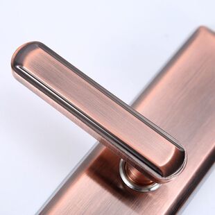 热销防盗门把手大面板拉手锁壳大门门锁家用通用型红古铜双门锁配