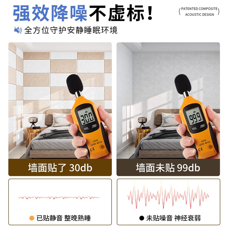 热销隔音板卧室墙面阻尼隔音毡窗户门贴吸音棉超强消音毛毡墙贴隔