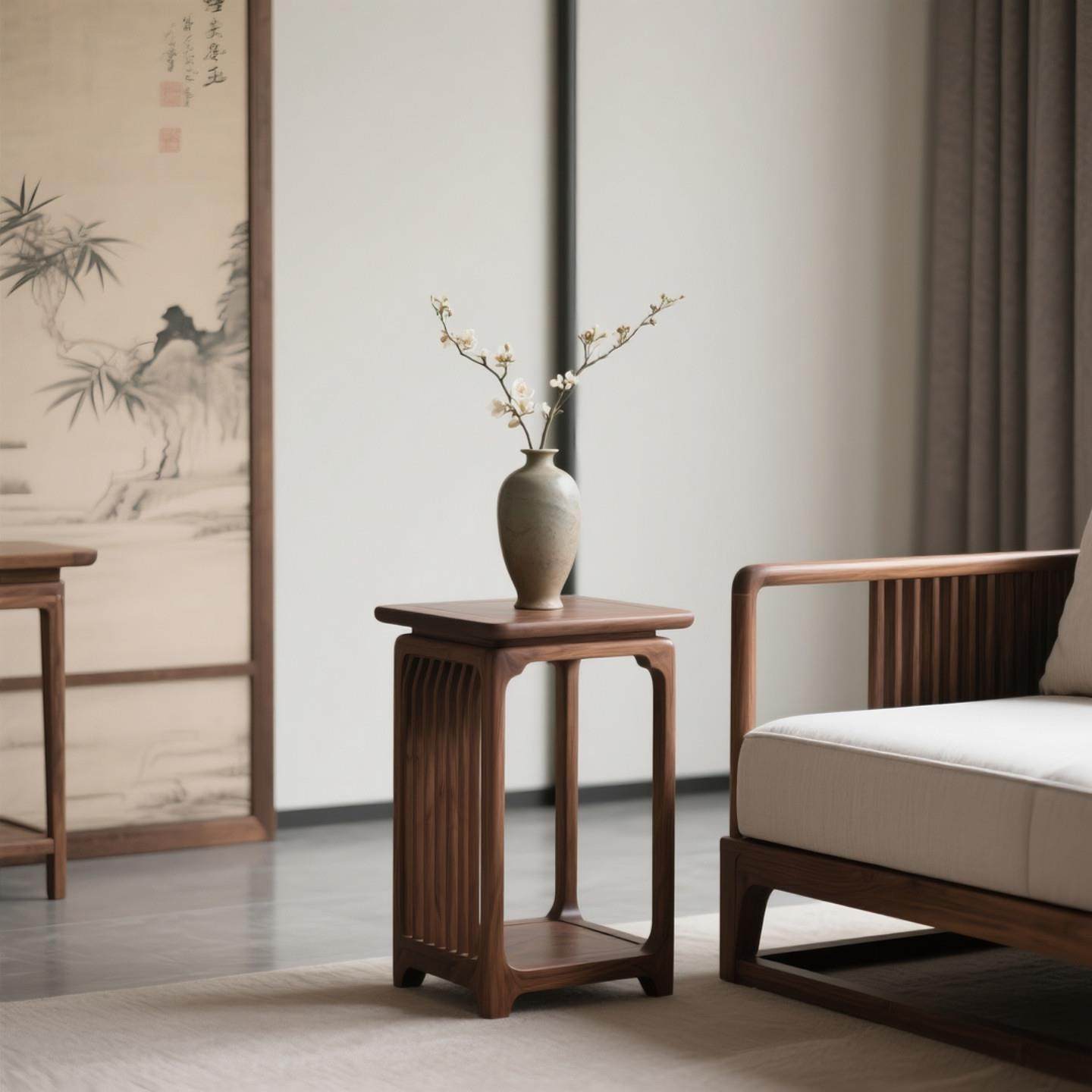 北美黑胡桃木角几宋式沙发边几阳台茶水柜实木卧室床头柜小置物架,住宅家具,角几/边几,淘宝优惠券,粉丝福利购,淘宝优惠卷