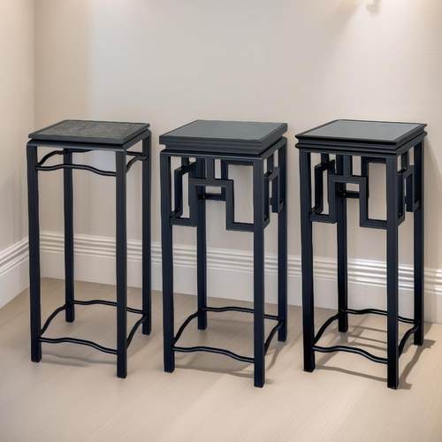 新中式铝合金回纹花架户外庭院可移动盆景架花架不锈钢客厅绿植架