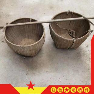 民俗老物件老农具旧箩筐竹筐竹篓农家院怀旧收藏影视道具装饰摆饰