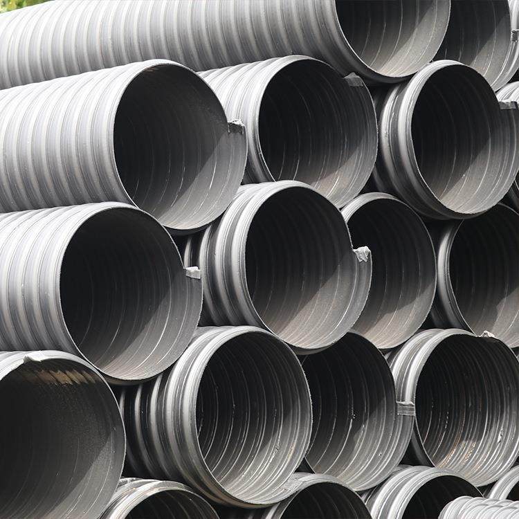 HDPE双壁波纹管缠绕结构壁B型HDPE克拉管高模量聚丙烯HMPP二次缠