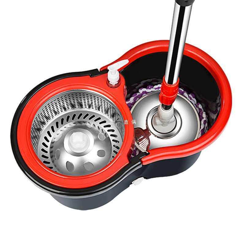 拖把旋转托地擦地通家用夹固式扦把脱吧实木地板干湿两用