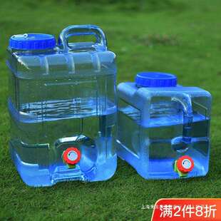 户外水桶车载自驾储水箱纯矿泉水家用储水用蓄水塑料桶带盖带龙头