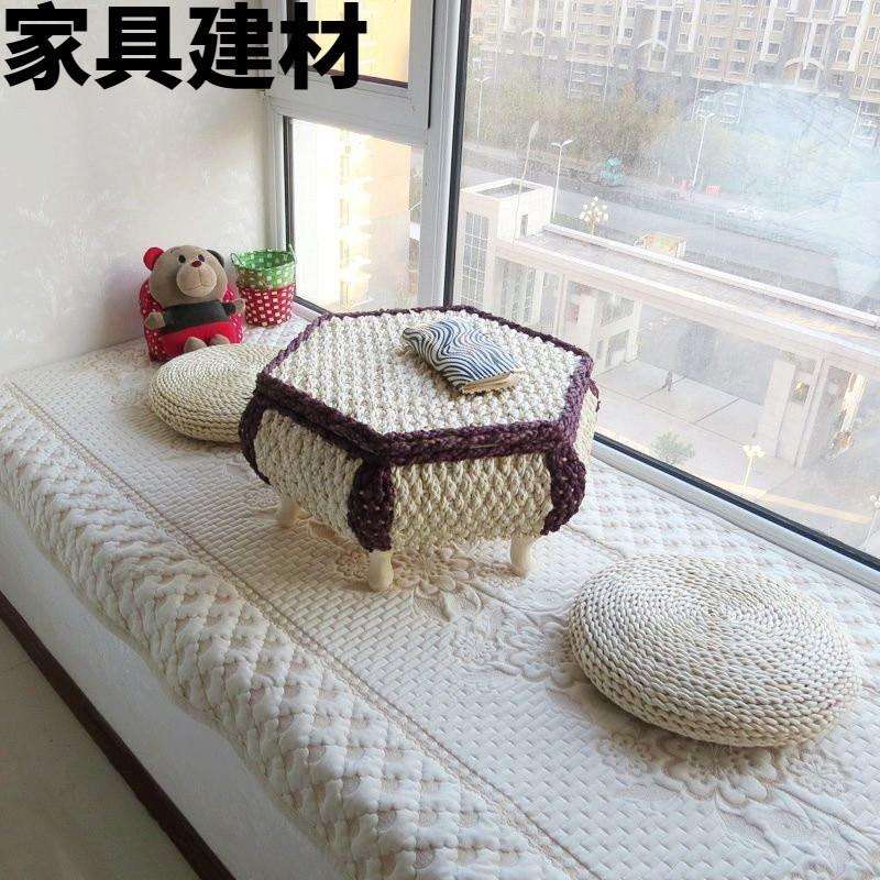ShJ创意藤编飘窗桌子榻榻米茶几创意地台矮桌藤艺小炕桌炕几收纳