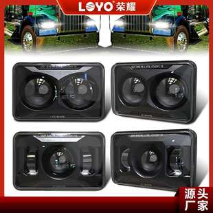越野车灯汽车前大灯LED前大灯 5英寸方灯4X6卡车大灯45W改装