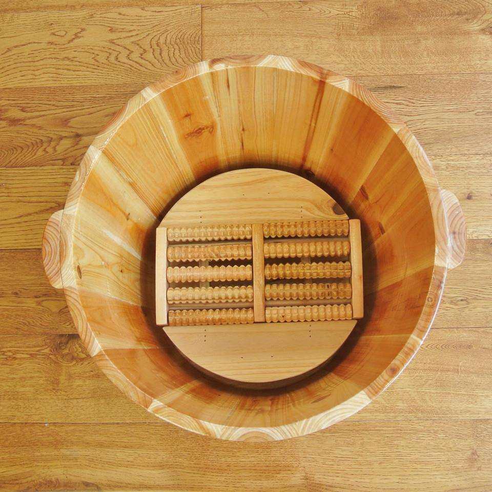 木质高45cm泡脚桶木桶洗脚桶杉木足浴桶足疗木桶足浴盆实木高深桶