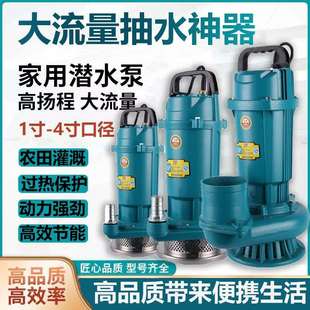 上海潜水泵220V家用人民农用灌溉3寸4寸380V大流量高扬程抽水水泵