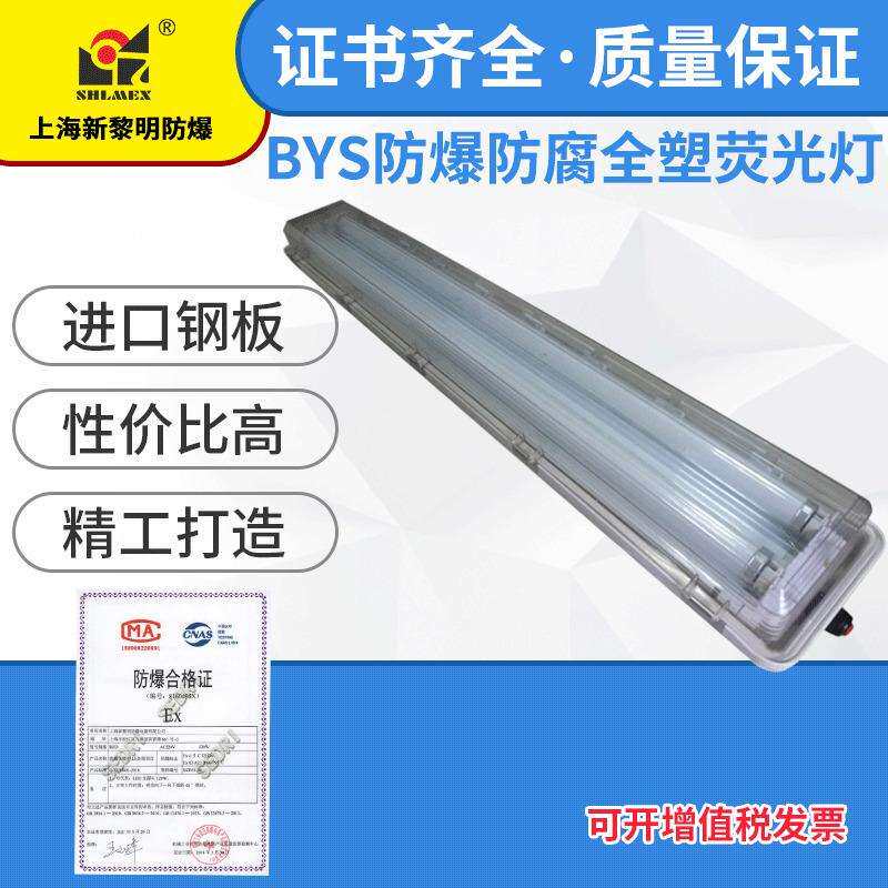 上海新黎明防爆防腐全塑荧光灯BYS-2*28J双管T5支架 国标直销
