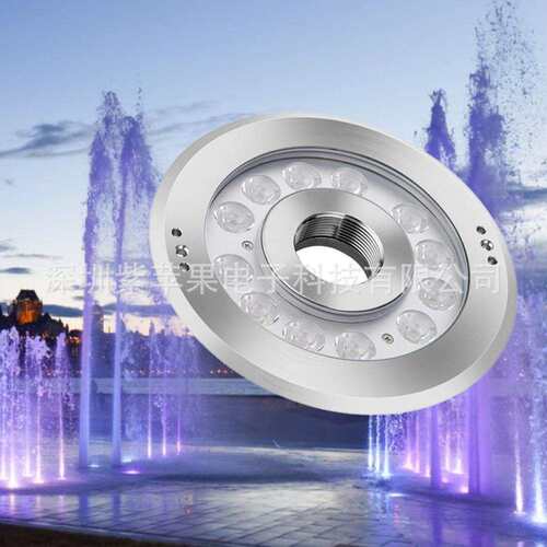 200mm喷泉灯316LSS全不锈钢IP68外贸出口水池湖泊景观照明水底灯