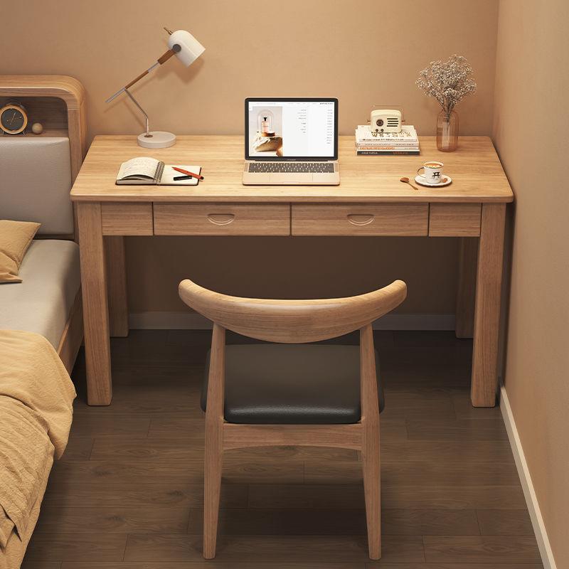 窄书桌全实木家用写字桌40/55cm学生专用电脑桌卧室学习桌小户型