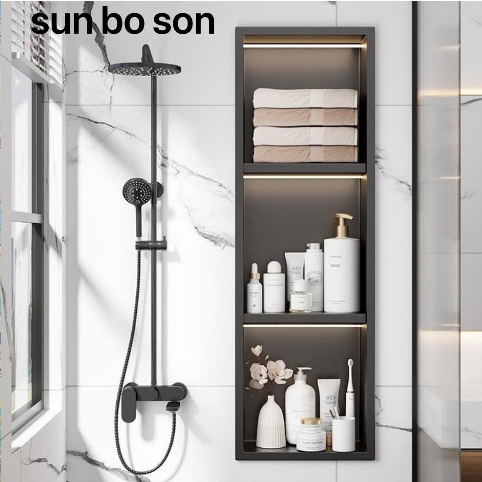 不锈钢壁龛隔板卫生间浴室金属电视不锈钢壁龛嵌入式柜成品置物架