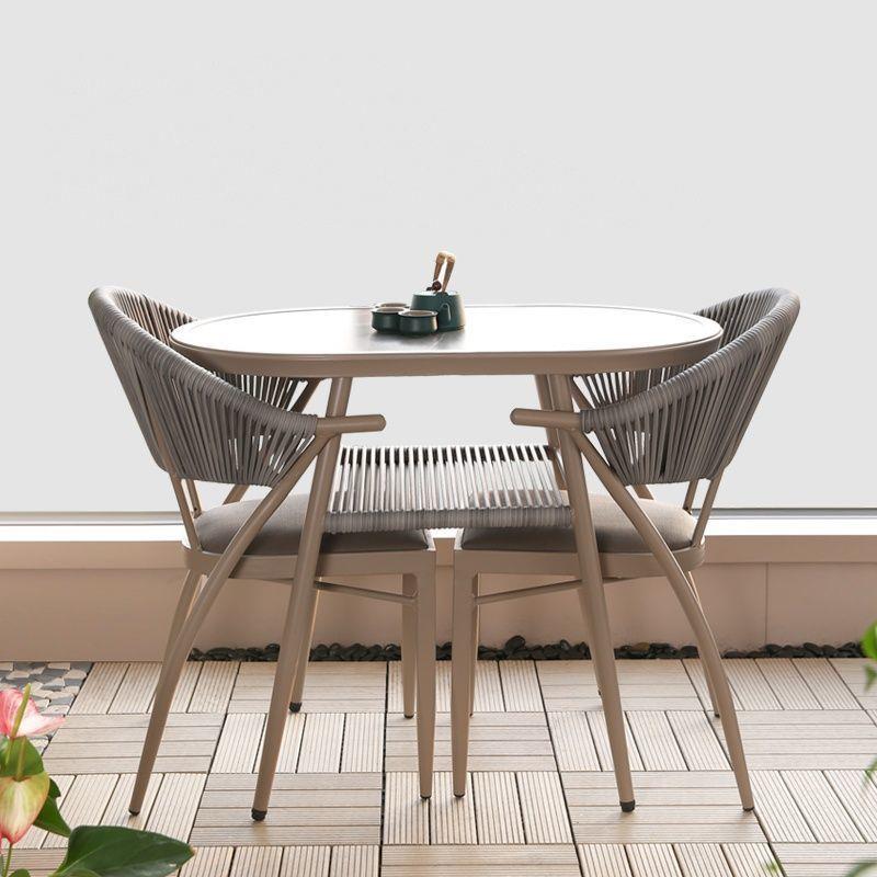 阳台休闲桌椅轻奢网红一桌二椅子茶桌椅组合小户型简约藤椅三件套