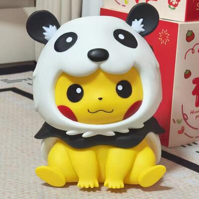 熊猫皮卡丘手办大号宝可梦cos公仔可爱变装摆件系列生日礼物玩偶