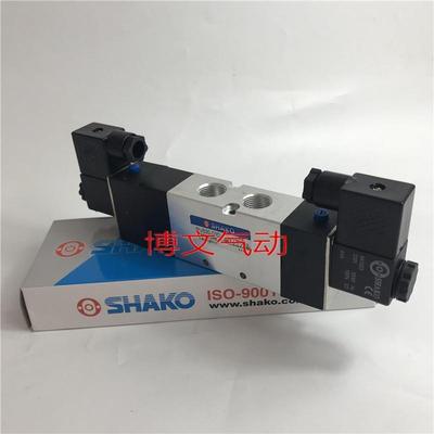 SHAKO新恭 电磁阀PU5350-03DPU30- 02D三位五通换向阀双电控