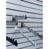 加厚加亮直钩方管铁艺挂架黑色槽板挂钩服装 展示架衣架正挂白色挂