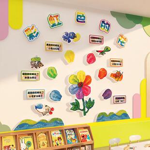 绘本馆装饰画 画阅览室区文化墙面贴纸布置儿童图读书节角幼儿园