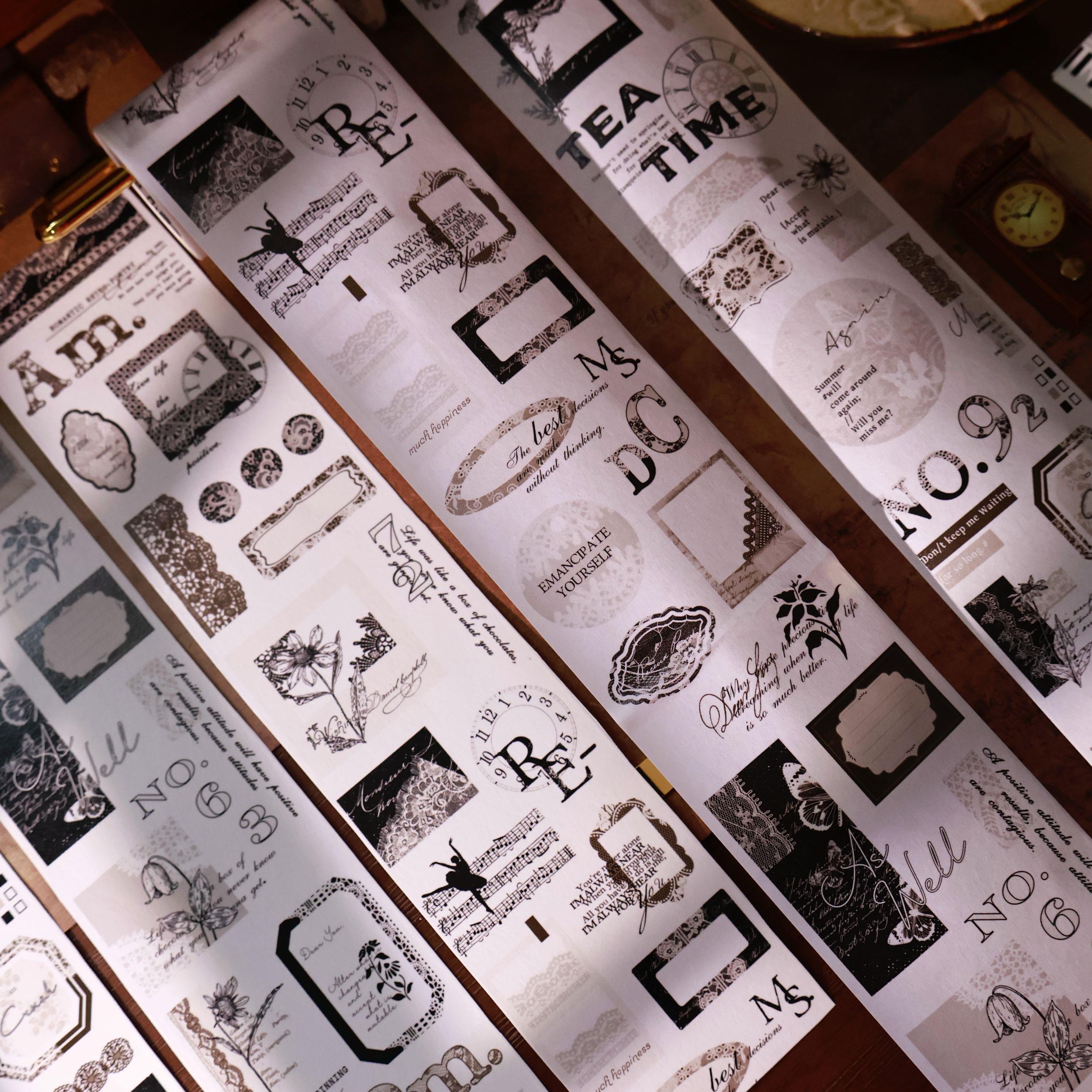 壹洱文创第14期新品【蕾丝夜语】和纸胶带打底蕾丝手账PET切模